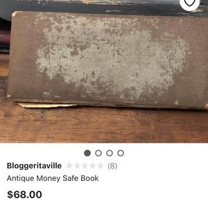 Antique money safe book